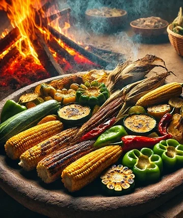 Open-Fire Grilling in Aztec Cuisine