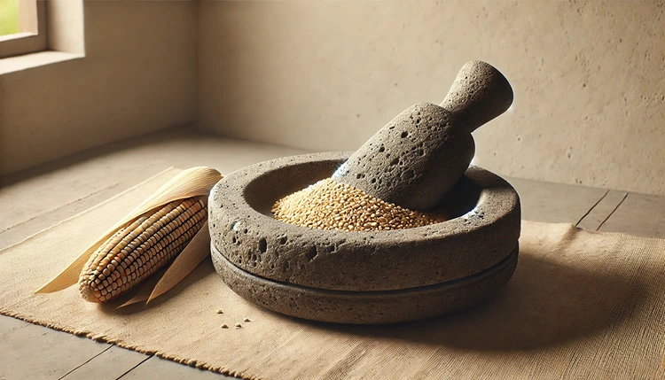 Stone Grinding in Aztec Cooking