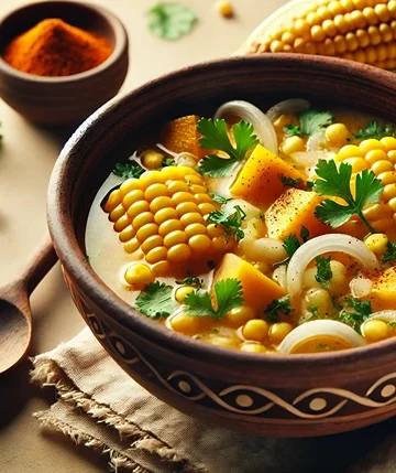 Traditional Aztec Corn Soup